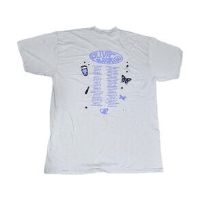Olivia Rodrigo Sour Tour Graphic T Shirt Light Blue XL Made in Honduras